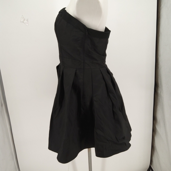 TED BAKER SILK STRAPLESS FIT AND FLARE DRESS SIZE 4 - Picture 4 of 9